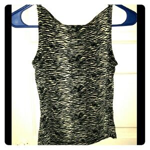 Sleeveless zebra top